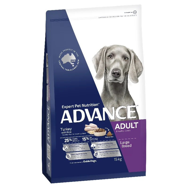 Advance Turkey and Rice Large Breed Adult Dog Dry Food 15kg