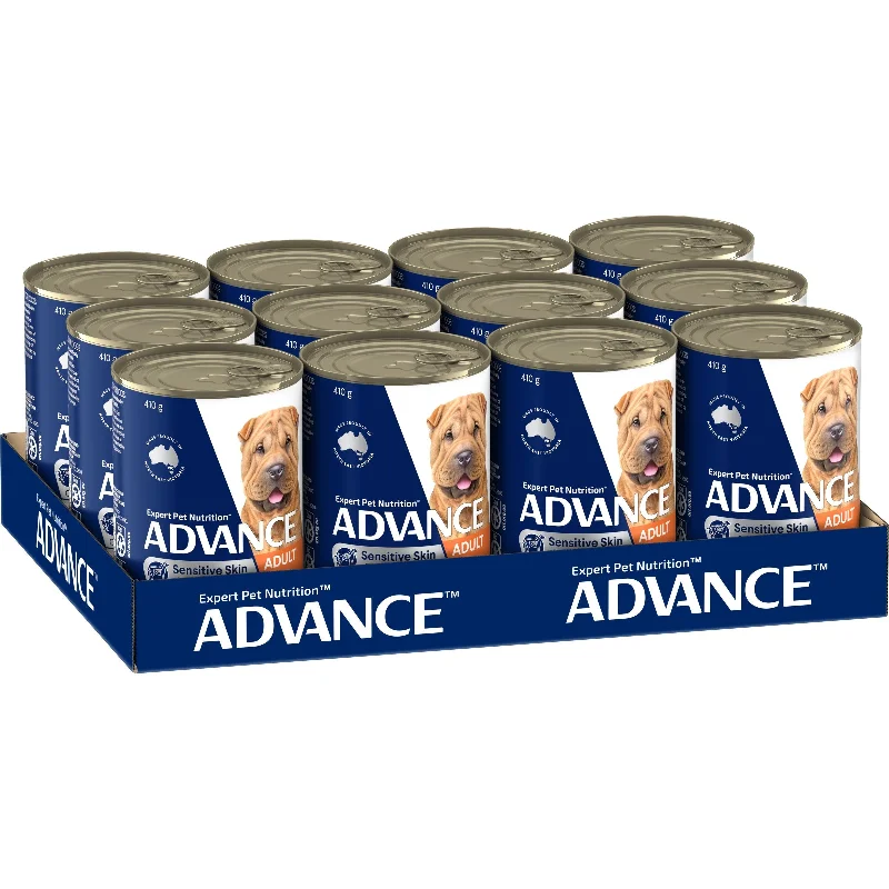 Advance Chicken and Rice Sensitive Skin and Digestion Adult Dog Wet Food 410g x 12