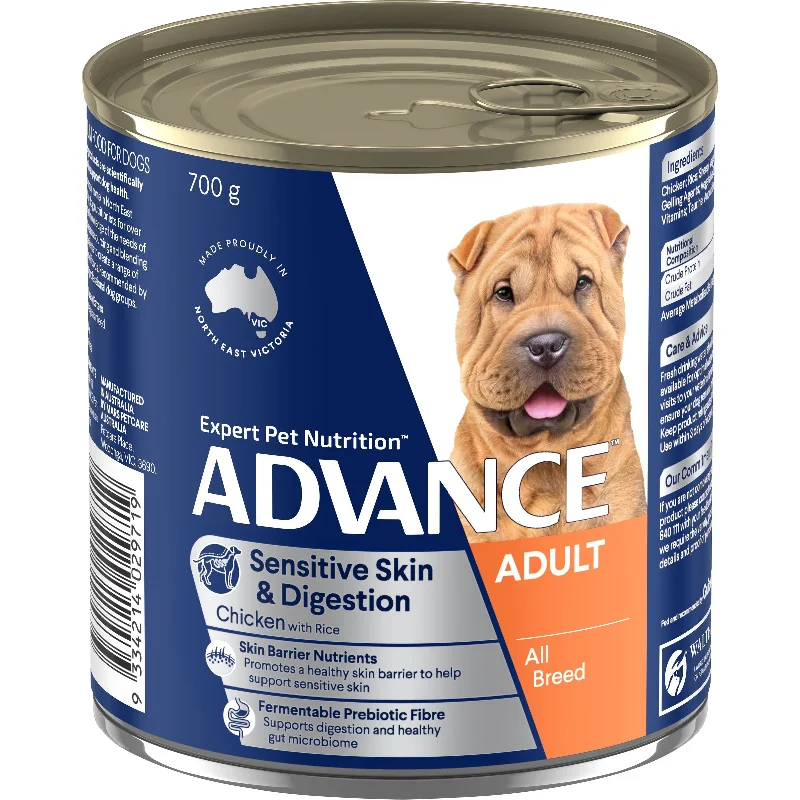 Advance Chicken and Rice Sensitive Skin and Digestion Adult Dog Wet Food 700g