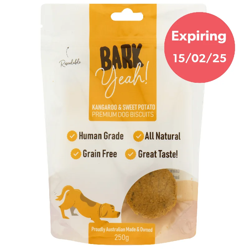 Bark Yeah! Kangaroo & Sweet Potato Premium Dog Biscuits Dog Treat 250g