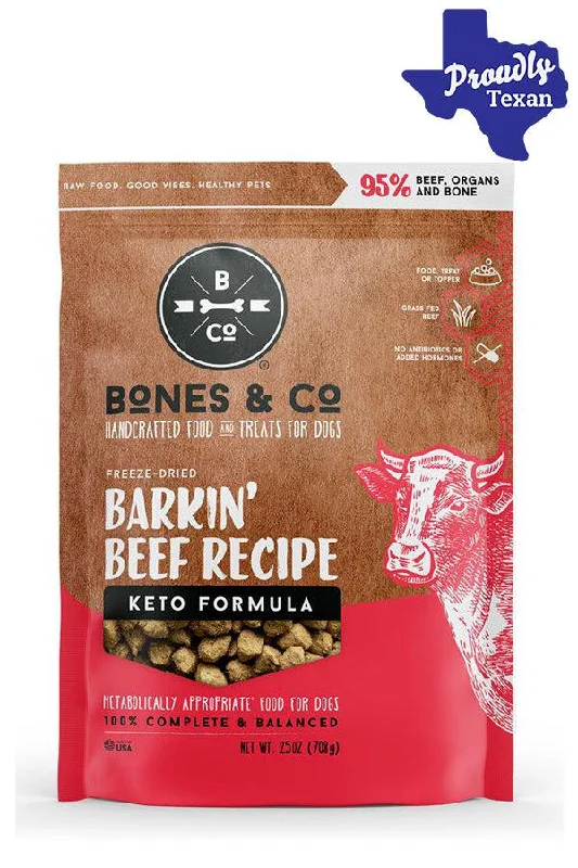 Bones and Co Barkin Beef Bites Freeze-Dried Dog Food