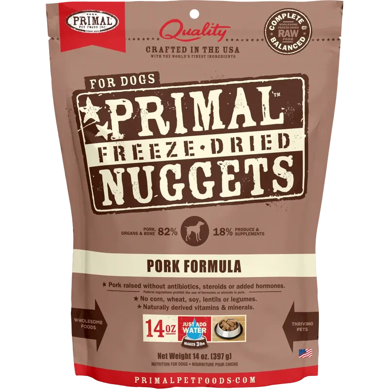 Primal Canine Freeze-Dried Nuggets - Pork Formula