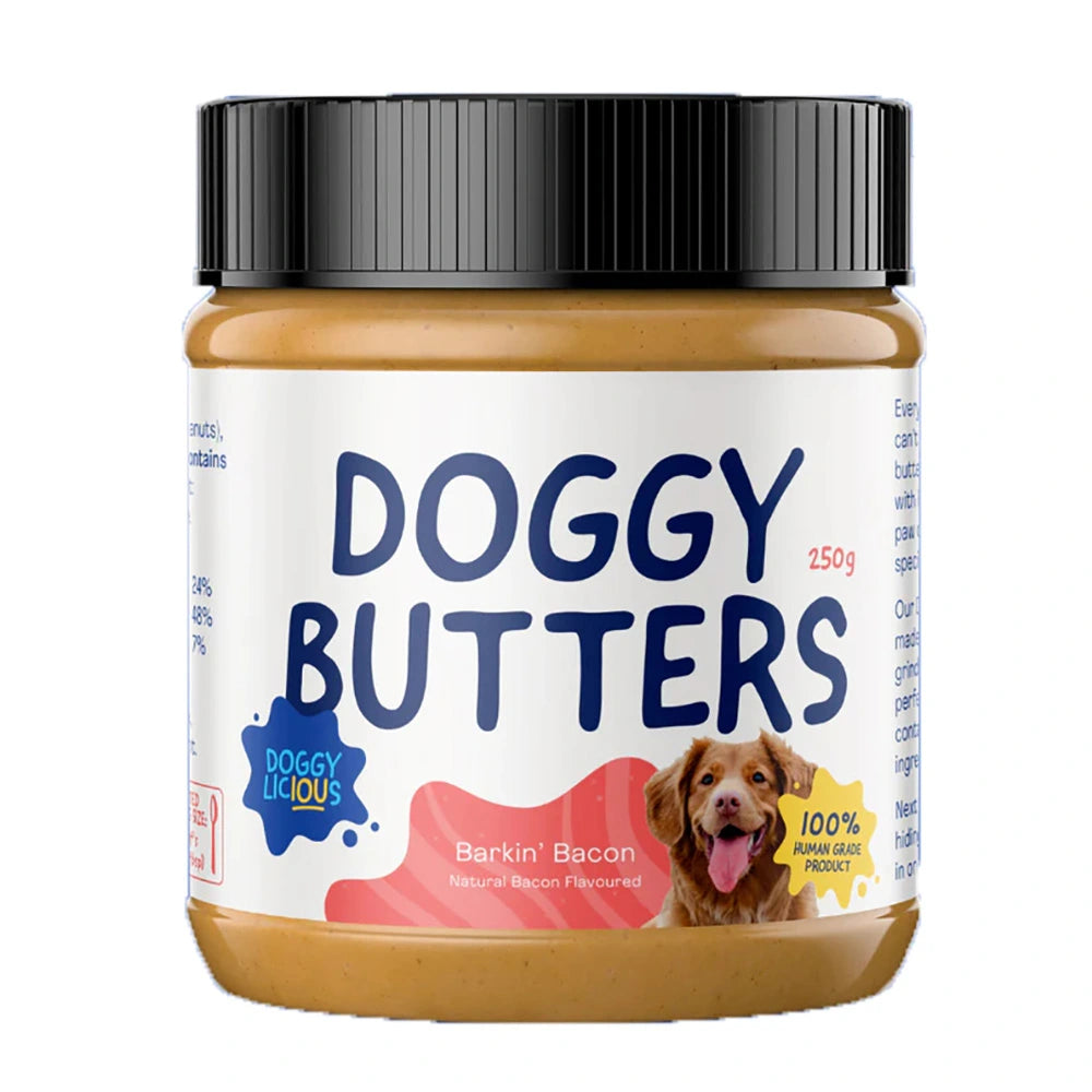 Doggylicious Barkin Bacon Doggy Peanut Butter Dog Treat 250g