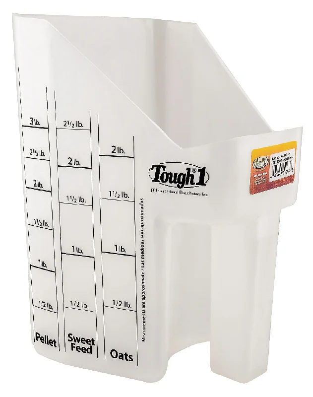 Tough-1 Clear Feed Scoop with Measurements