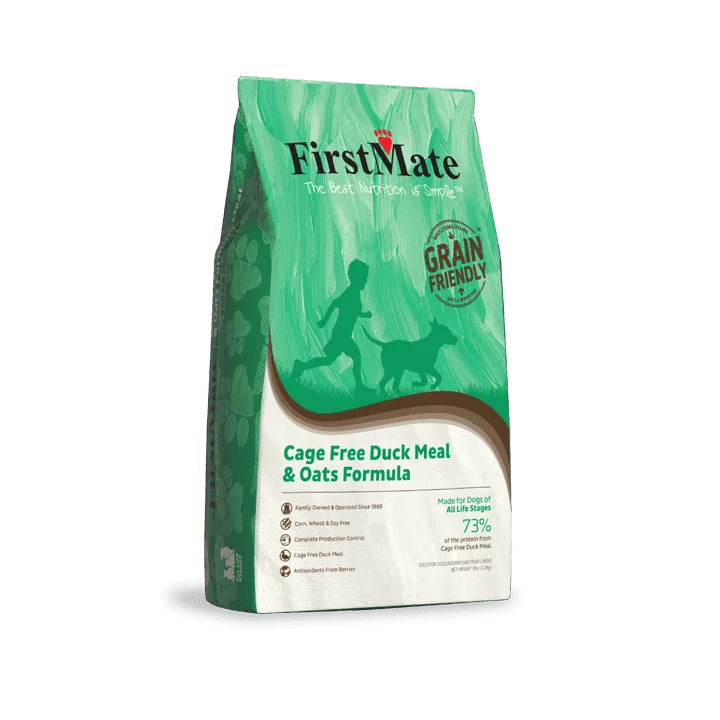 FirstMate Grain Friendly Cage-Free Duck & Oats Formula Dog Food