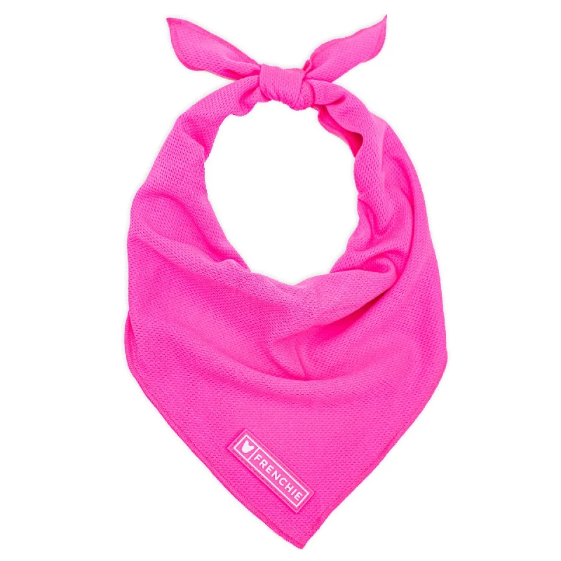 Frenchie Cooling Bandana - Neon Pink