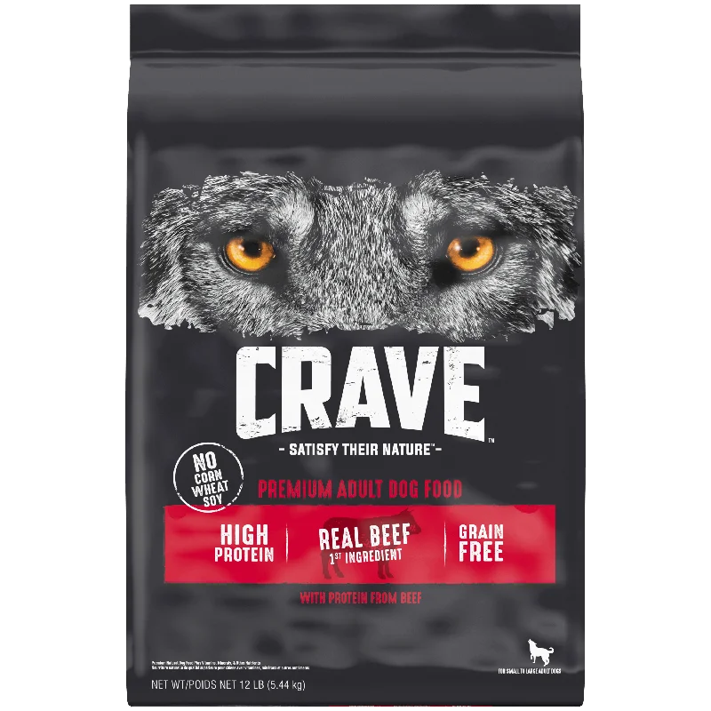 CRAVE™ Grain Free Adult Dry Dog Food with Protein from Beef