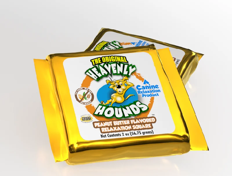 Heavenly Hounds Peanut Butter Relaxation Square Calming Treat for Dogs