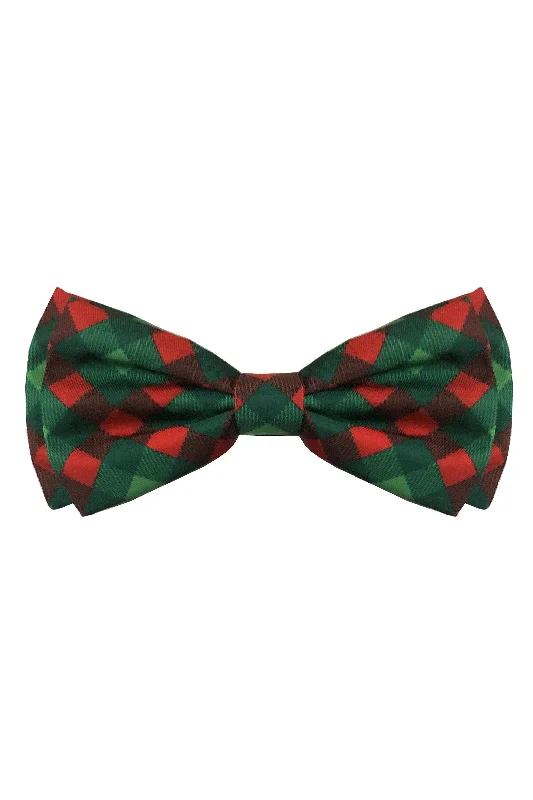 Huxley and Kent Scottish Check Dog Bowtie