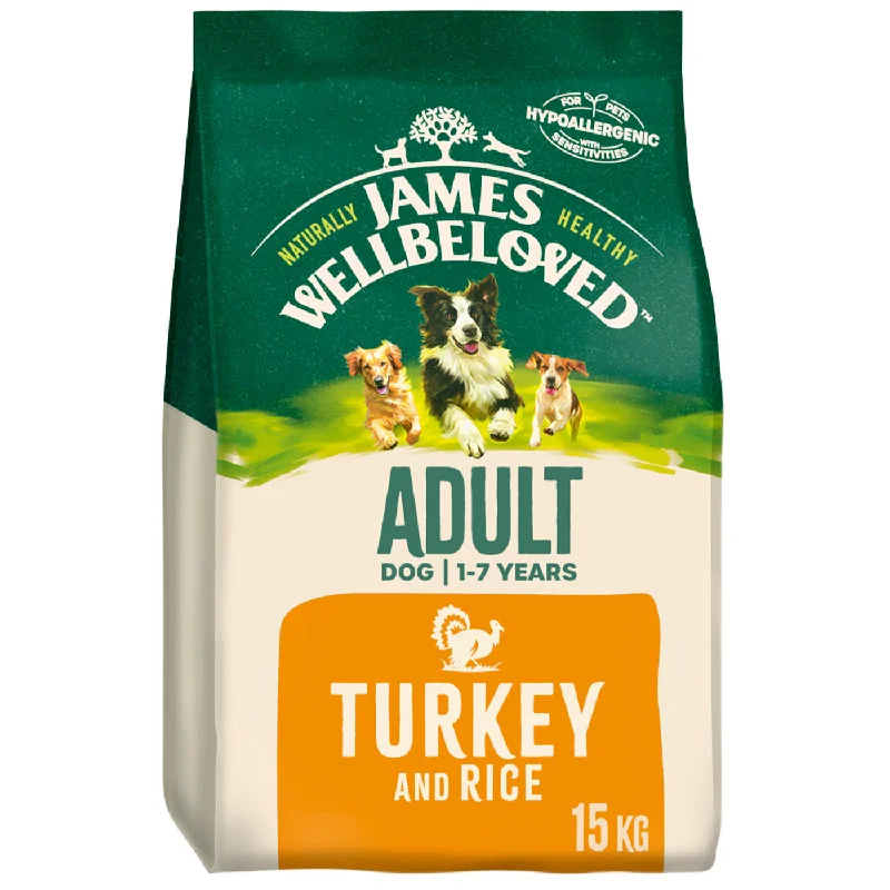 James Wellbeloved Turkey & Rice Adult Dog Food 15KG