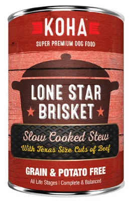 KOHA Lone Star Brisket Canned Dog Food, 12.7oz