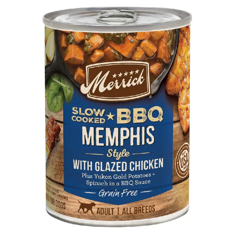 Merrick Grain Free Slow Cooked BBQ Memphis Style Chicken Recipe Canned Dog Food