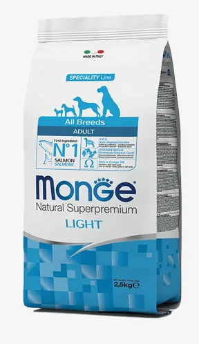 Monge Dog Dry All Breeds Adult Light Salmon & Rice