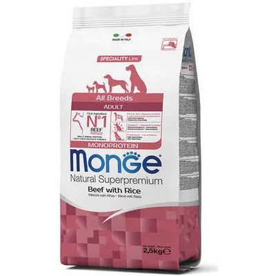 Monge Dog Dry All Breeds Beef & Rice