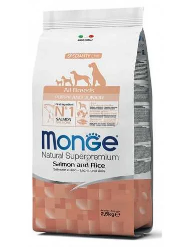 Monge Dog Dry All Breeds Puppy Salmon & Rice