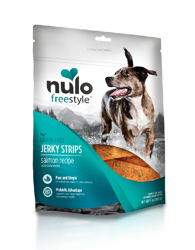 Nulo Freestyle Grain Free Salmon & Strawberries Recipe Jerky Dog Treats