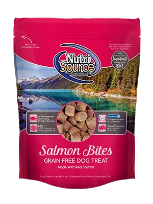 NutriSource Grain Free Salmon Dog Treats-6oz