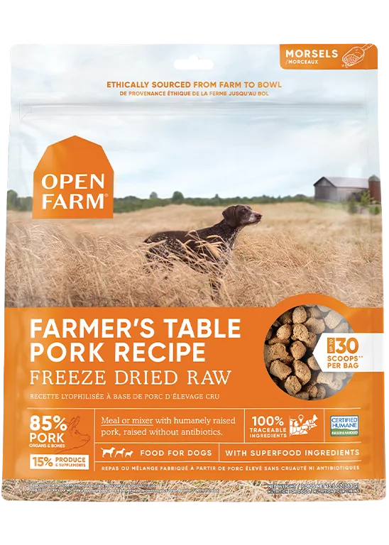 Open Farm Farmer’s Table Pork Freeze Dried Raw Dog Food