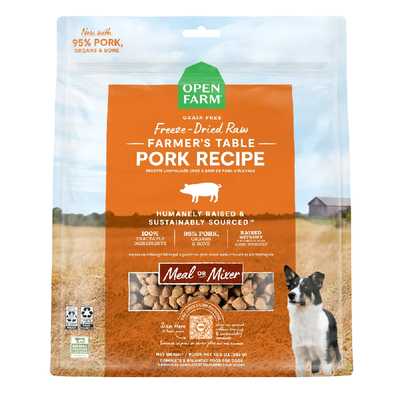 Open Farm Farmers Table Pork Freeze Dried Raw Dog Food