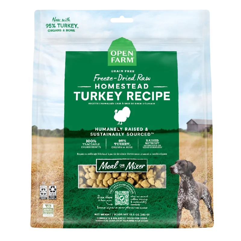 Open Farm Grain Free Homestead Turkey Recipe Freeze Dried Raw Dog Food