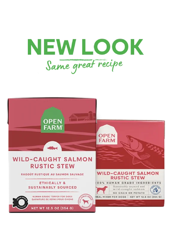 Open Farm Grain Free Wild Caught Salmon Recipe Rustic Stew Wet Dog Food