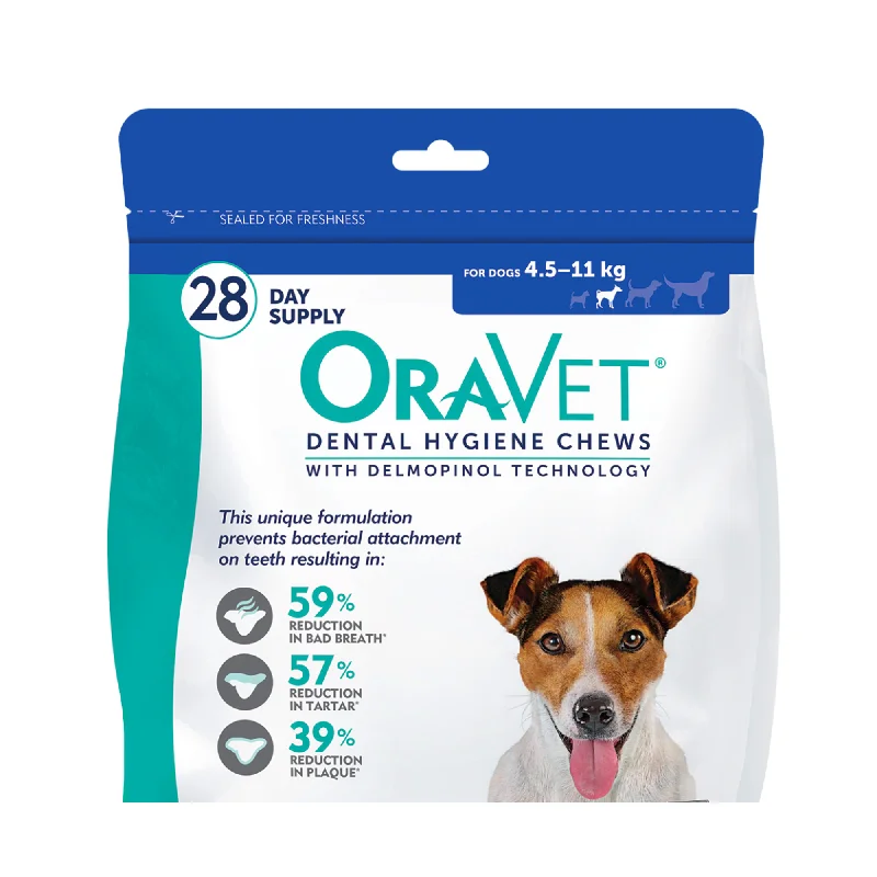 Oravet Plaque & Tartar Control Chews for Small Dogs 4.5-11kg 28 Pack