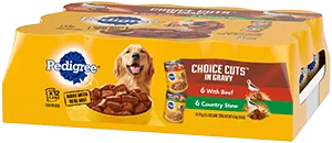 PEDIGREE CHOICE CUTS IN GRAVY Adult Canned Soft Wet Dog Food Variety Pack, with Beef and Country Stew