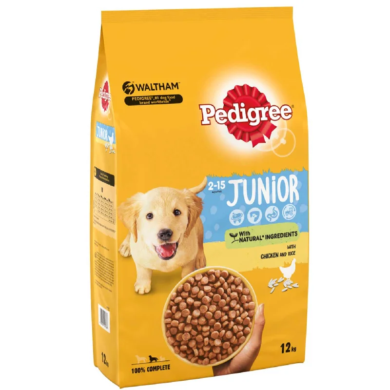 Pedigree Puppy Medium Complete Dry Dog Food with Chicken & Rice 12KG