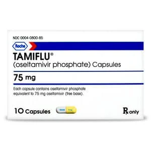 Rx Tamiflu, 75mg x 10 Capsules