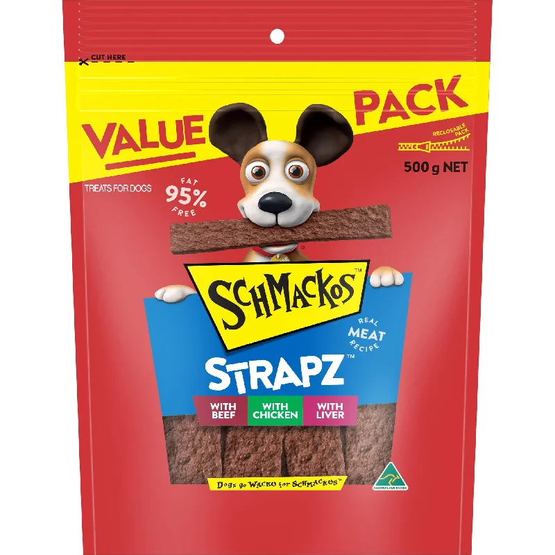 Schmackos Dog Treat Strapz Variety Pack Dog Treat 500g