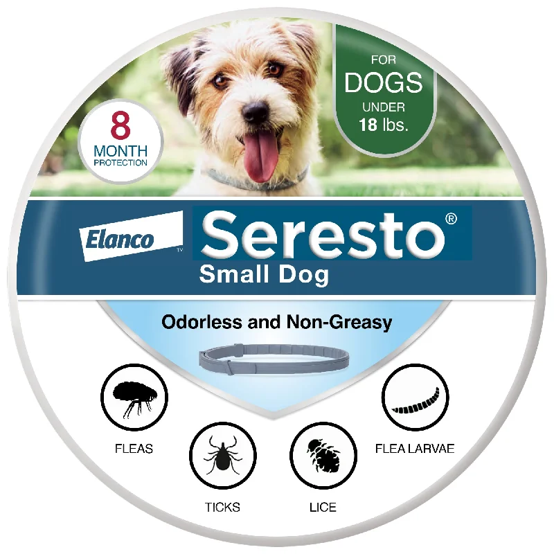 Seresto Small Dog Vet-Recommended Flea & Tick Treatment & Prevention Collar for Dogs Under 18 lbs. | 8 Months Protection