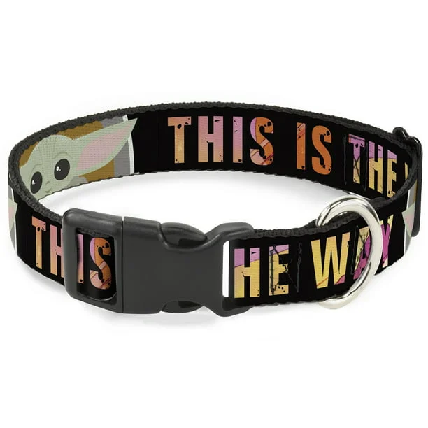 Star Wars Pet Collar, Dog Collar Plastic Buckle, Star Wars The Child Chibi Pod Pose This Is The Way