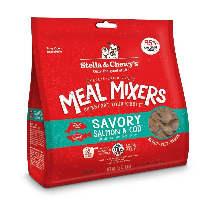 Stella & Chewy's Freeze-Dried Raw Meal Mixers Dog Food Topper - Savory Salmon & Cod Recipe