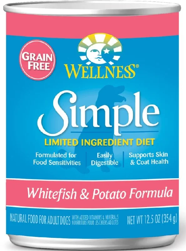 Wellness Simple Natural Limited Ingredient Diet Whitefish and Potato Recipe Wet Canned Dog Food