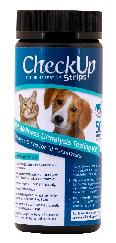 CheckUp 10-in-1 Urine Test Strips, Dog/Cat