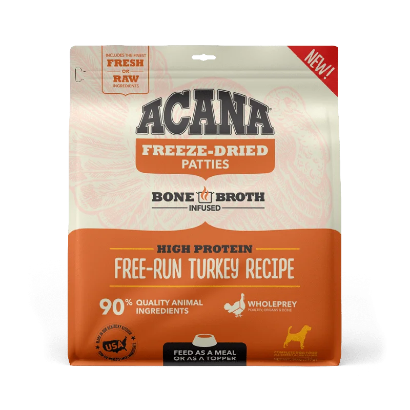 Acana Freeze-Dried Food Free-Run Turkey Recipe Patties for Dogs