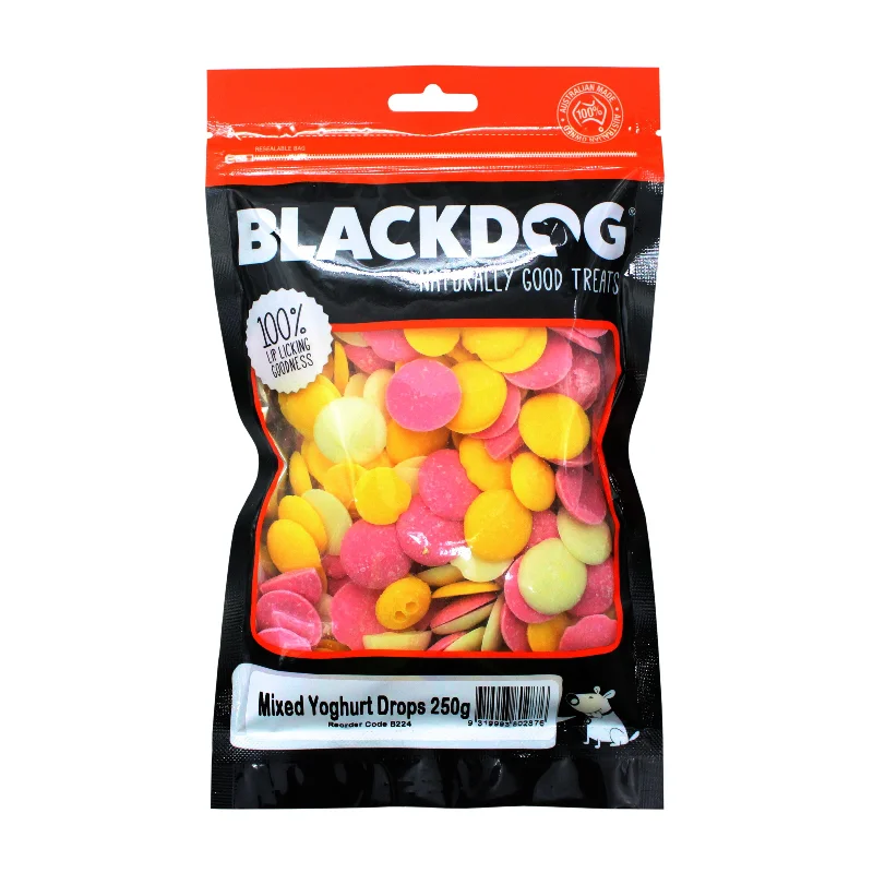 Blackdog Mixed Yoghurt Drops Dog Treats 250g