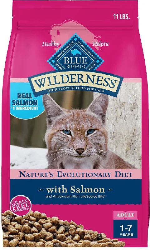 Blue Buffalo Wilderness Grain Free Salmon High Protein Recipe Dry Cat Food