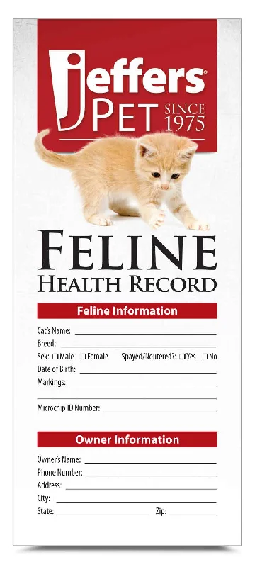 Cat Health Records, 10 pk