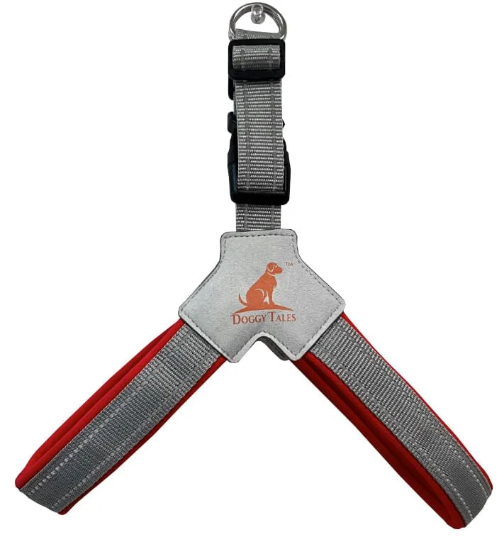 Doggy Tales Step In V Harness, Red