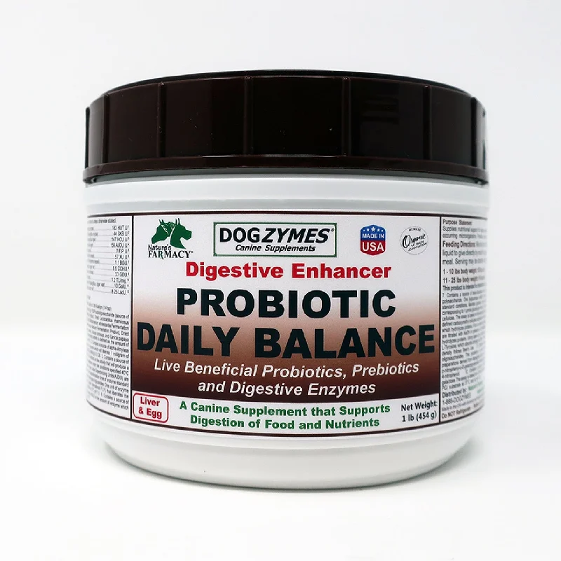 Nature's Farmacy Dogzymes Probiotic Daily Balance Digestive Enhancer Supplement For Dogs