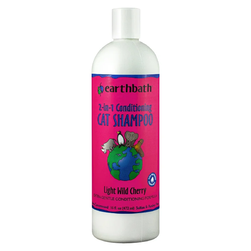 Cat Shampoo, 2-in-1 Conditioning Shampoo (Light Wild Cherry), 16 fl oz