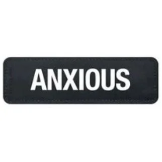 EzyDog Side Patch Label Anxious for Saddle Bags, Convert and Express Harness Small