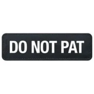 EzyDog Side Patch Label Do Not Pat for Saddle Bags, Convert and Express Harness Small