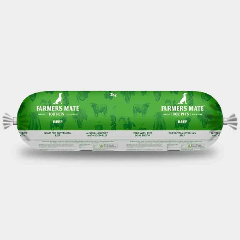 Farmers Mate Beef Cooked Dog Food Roll 1kg