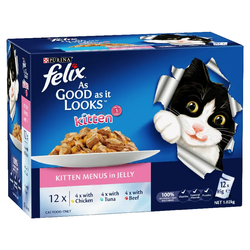 Felix As Good As It Looks Kitten Menu Wet Cat Food 85g x 12