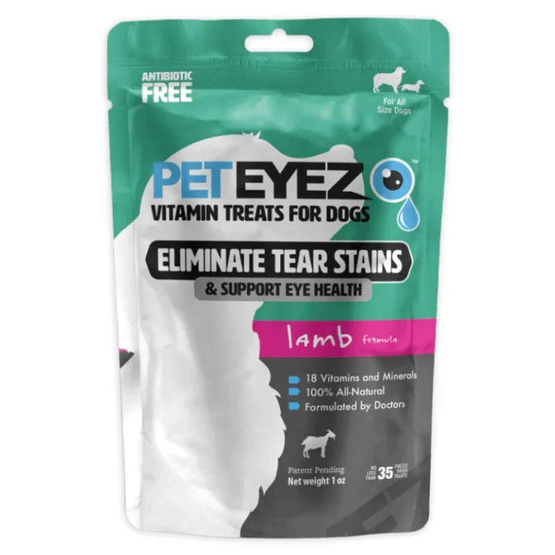 Vitamin Dog Treat - Eliminate Tear Stains & Support Eye Health - Lamb Flavor - 1 oz