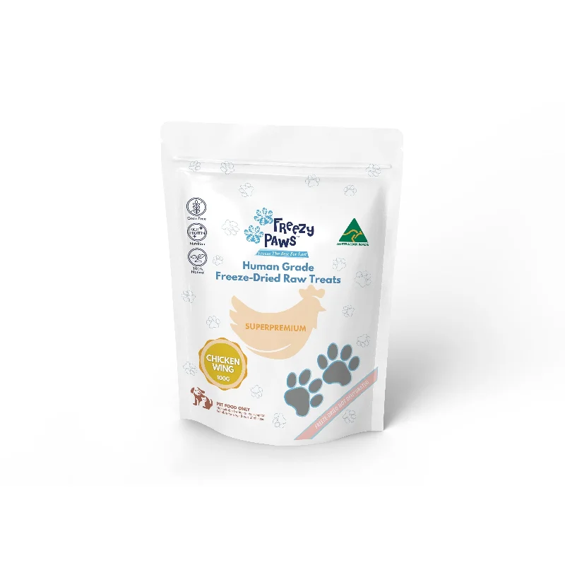 Freezy Paws Freeze Dried Chicken Wings Dog and Cat Treats 100g