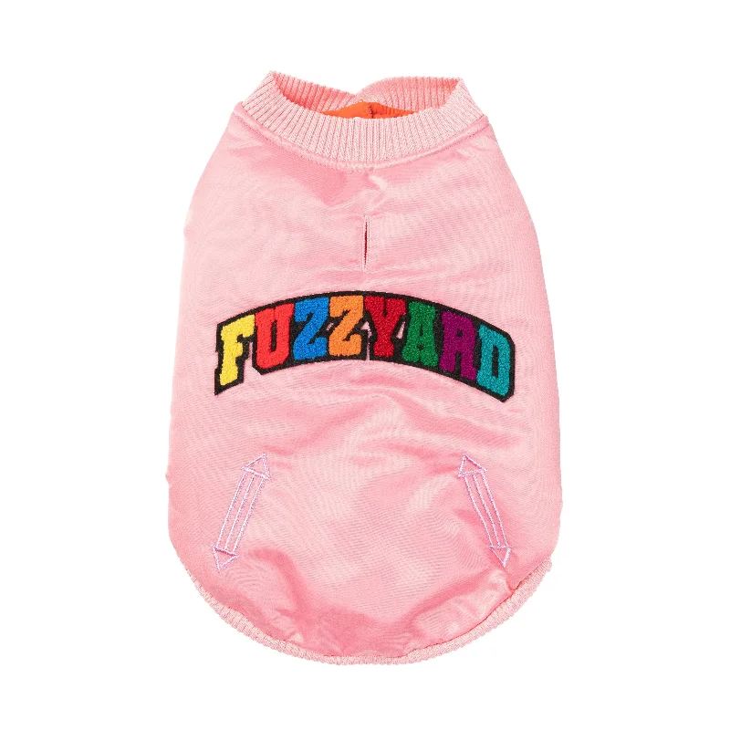 FuzzYard Dog Apparel Frat Jacket Pink Size 5 Large***