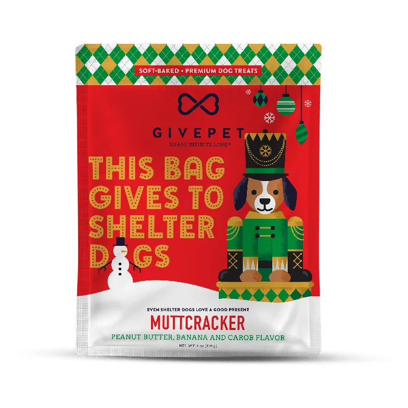 GivePet Muttcracker Soft Baked Holiday Treats for Dogs